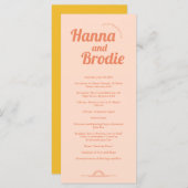 Gewoon programma voor perachy Wedding Programmakaart (Voorkant / Achterkant)