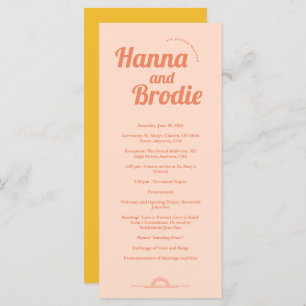 Gewoon programma voor perachy Wedding Programmakaart