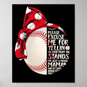Gewoon Proud Mama en mijn zoon grootste Baseball m Poster