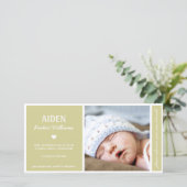 GEWOON PUUR | BABY GEBOORTEAANKONDIGING AANKONDIGING (Staand voorkant)