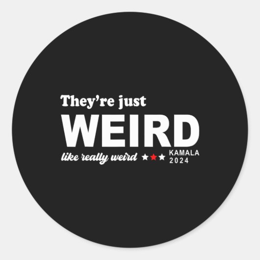 Gewoon raar als echt raar ronde sticker (Voorkant)
