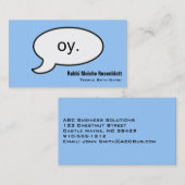 Gewoon rabbijn "Oy" Cloud Professional Visitekaart Visitekaartje (Voorkant / Achterkant)