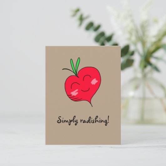 "Gewoon Radishing!" Briefkaart (Staand voorkant)