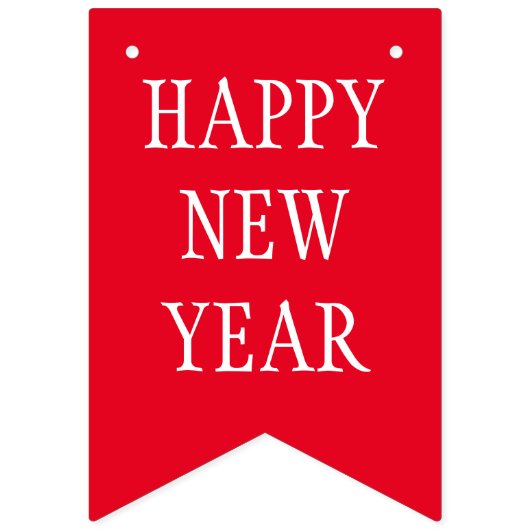 Gewoon RAINBOW-kleuren en jouw tekst: NIEUW JAAR V Vlaggetjes (Eerste vlag)