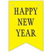 Gewoon RAINBOW-kleuren en jouw tekst: NIEUW JAAR V Vlaggetjes (Derde vlag)