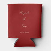 Gewoon Red Script Wedding Favoriet Blikjeskoeler (Voorkant)