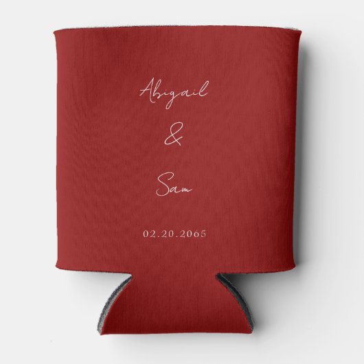 Gewoon Red Script Wedding Favoriet Blikjeskoeler (Voorkant)