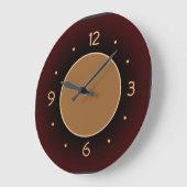 Gewoon RedBrown met Tan Center Kitchen Clock Grote Klok (Hoek)
