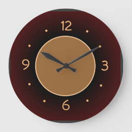 Gewoon RedBrown met Tan Center Kitchen Clock Grote Klok
