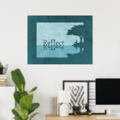 Gewoon reflecteer drukwerk poster (Thuiskantoor)