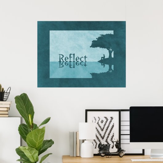 Gewoon reflecteer drukwerk poster (Thuiskantoor)