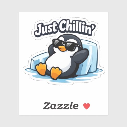GEWOON RELAXEN PINGUÏN Worpkussen Sticker (Vel)