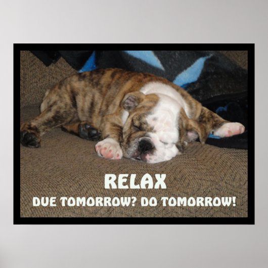Gewoon relaxen poster (Voorkant)