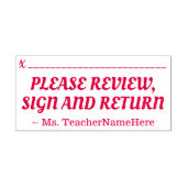 Gewoon REVIEW, KIJK EN TERUG + Naam Zelfinktende Stempel (Design)