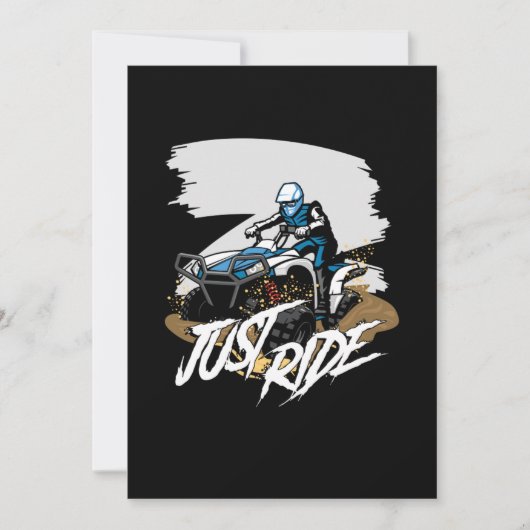 Gewoon Ride ATV Quad Racing Offroad 4x4 Rider Gift Kaart (Voorkant)