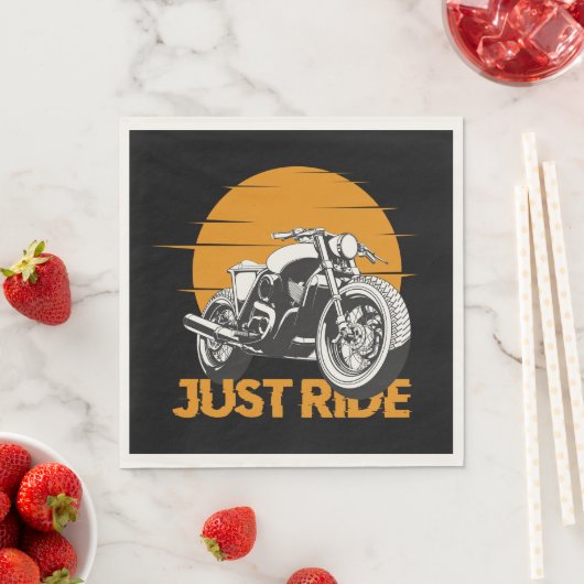 Gewoon rijden biker retro papier & Party servetten (Insitu)