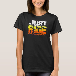 Gewoon rijden ketting link retro fietsen & fietsen t-shirt