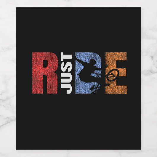 Gewoon rijden ontwerp grafische vector wijn etiket (Enkel label)