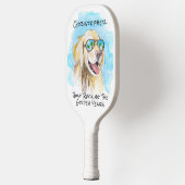 Gewoon rocken de gouden jaren grappige Pun pensioe Pickleball Paddle (Links)