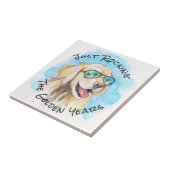 Gewoon rocken de gouden jaren grappige Pun pensioe Tegeltje (Zijkant)