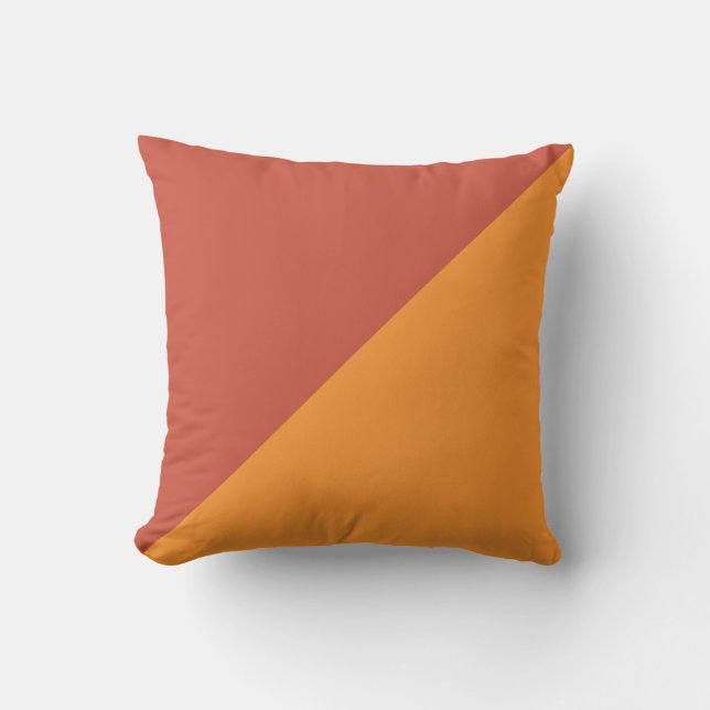 Gewoon rode en Oranje achtergrond Kussen (Voorkant)