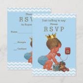 Gewoon roepen om alsjeblieft RSVP Prins Chevrons t Kaartje (Voorkant / Achterkant)