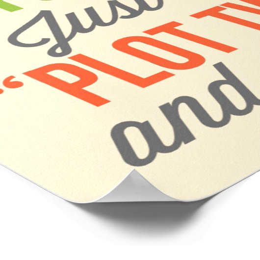 Gewoon roepen: "Plot Twist!" Typografie Print (Hoek)