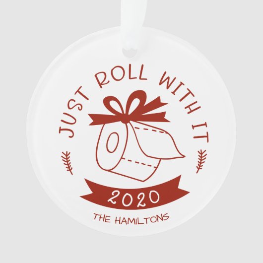 Gewoon Rollen Met Het Grappige Covid Kerstmis Ornament (voorkant)