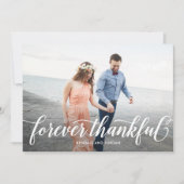 Gewoon romantische bewerkbare kleur bruiloft bedankkaart (Voorkant)