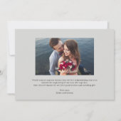 Gewoon romantische bewerkbare kleur bruiloft bedankkaart (Achterkant)