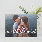 Gewoon romantische bewerkbare KLEUR Opslaan van de Bedankkaart (Staand voorkant)