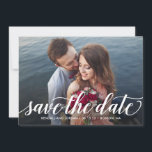 Gewoon romantische bewerkbare kleur Sla de datum K Bedankkaart<br><div class="desc">Moderne en stijlvolle sla de datumkaart op. Ontworpen door ©Berry Berry Sweet . Afdrukbare digitale bestanden zijn beschikbaar! Bezoek onze website op www.berryberrysweet.com voor meer informatie!</div>