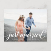 Gewoon romantische bruiloft aankondiging Briefkaar Briefkaart (Voorkant)