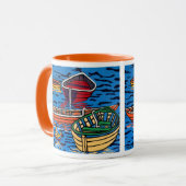 "Gewoon rondbobbelen" 330 ml drinkbeker Mok (Voorkant links)
