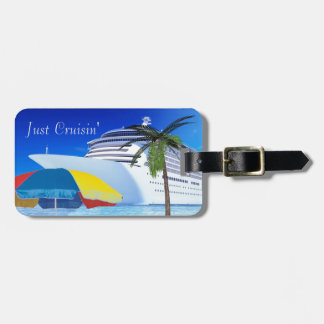 Gewoon rondcruisen bij het strand bagagelabel