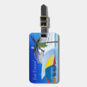 Gewoon rondcruisen bij het strand bagagelabel (Voorkant verticaal)