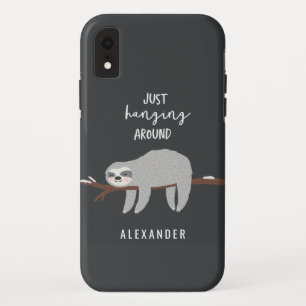 Gewoon rondhangen leuke lichte cartoon luiaard Case-Mate iPhone case