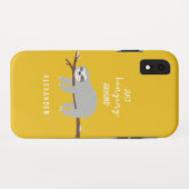 Gewoon rondhangen leuke lichte cartoon luiaard Case-Mate iPhone case (Achterkant (horizontaal))