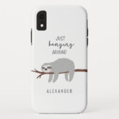 Gewoon rondhangen met een leuke cartoon sloep Case-Mate iPhone case (Achterkant)