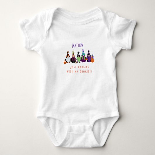 Gewoon rondhangen met mijn kabouters gepersonalise romper (Voorkant)
