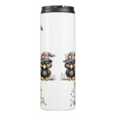 Gewoon rondhangen, mysterieuze, ondeugende Crow. Thermosbeker (Achterkant)