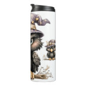 Gewoon rondhangen, mysterieuze, ondeugende Crow. Thermosbeker (Geroteerd rechts)