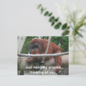 Gewoon rondhangen om aan je te denken. briefkaart (Staand voorkant)