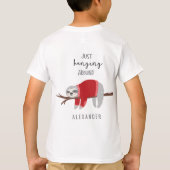 Gewoon rondhangen rond rood t-shirt (Achterkant)