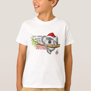 Gewoon rondhangen tot de kerst koala t-shirt