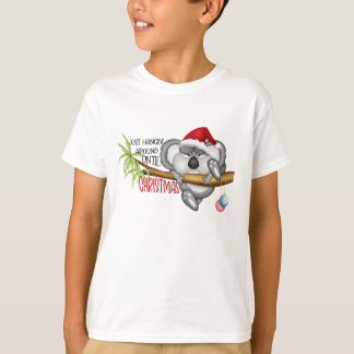 Gewoon rondhangen tot de kerst koala t-shirt