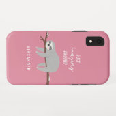 Gewoon rondhangende leuke heldere cartoon luiaard Case-Mate iPhone case (Achterkant (horizontaal))