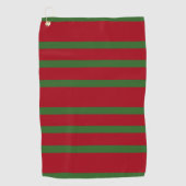 Gewoon Rood en groen Vrolijk kerstpatroon Golfhanddoek (Voorkant)