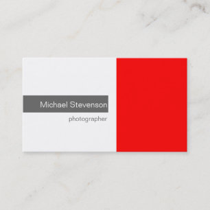 Gewoon rood grijs wit fotografie Visitekaartje