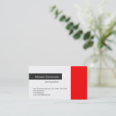 Gewoon rood grijs wit fotografie Visitekaartje (Staand voorkant)